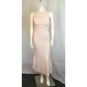 Karl Lagerfeld Paris Pink Lace Sleeveless Dress
